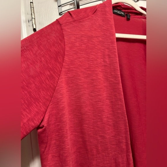 Notations Pink Open Sweater Cardigan women’s 2X hot pink fuchsia preppy classic - Picture 11 of 15